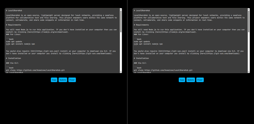 LocalShareHub project screenshot