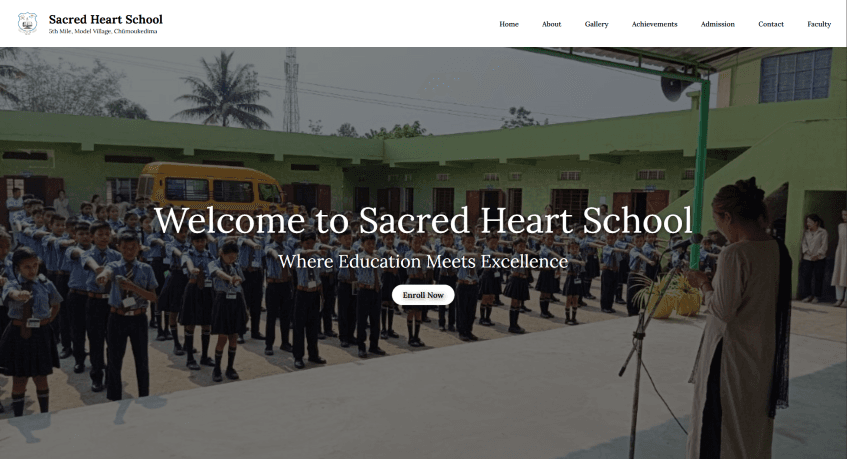 Sacred Heart School Website project screenshot